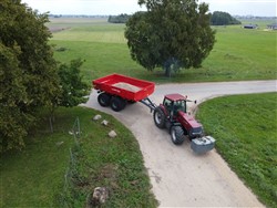 Puspriekabė durpėms transportuoti PTL-20D, Laumetris