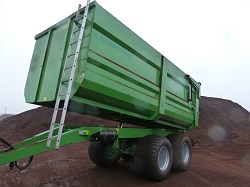 Puspriekabė durpėms transportuoti PTL-30D, Laumetris